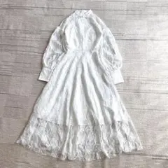 since then パーティードレス　総レース　結婚式 2次会 シンスゼン　白