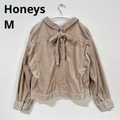 Honeys ハニーズ　コーデュロイ　ジャケット　レースアップ　リボン　M