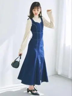 dazzlin ハートネックステッチレイヤードワンピース