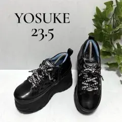 【美品】YOSUKE ヨースケ 厚底 ダッドスニーカー 地雷系 黒 23.5