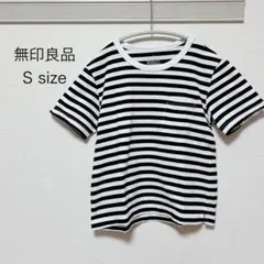 無印良品　MUJI レディース　ボーダー　半袖　Tシャツ Sのサムネイル