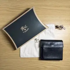 IL BISONTE レザー製 黒 二つ折り財布