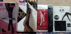 タイツストッキング9枚セットブラックM～L