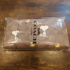 【新品未使用】付属品完品COACH コーチ長財布 スヌーピー ウッドストック