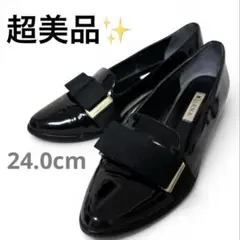 【美品✨】ダイアナ リボンローファー エナメル 平リボンオペラシューズ 24cmのサムネイル