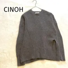 CINOH / チノ ウール ディフォーメーション クルーネックニット