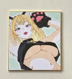 手描きイラスト オリジナル 女の子 コスプレ アナログ 色紙