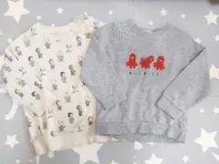 ☆ユニクロ♪スヌーピー&たこさんウィンナートレーナー2枚セット☆