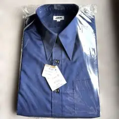 新品　90s JUNMENビジネスシャツ ドレスシャツ Lブルー　ヴィンテージ