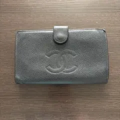 CHANEL キャビアスキン 長財布 ブラック
