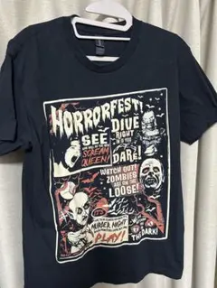 ホラー映画風グラフィックTシャツ Mサイズ