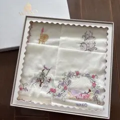 未使用　WAKO 刺繍ハンカチーフ　眠り姫　いばら姫　コットン　ワコウ　綿のサムネイル