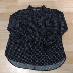 大きいサイズXL gu 水玉ブラウス長袖　ブラウス ジーユー　ドット