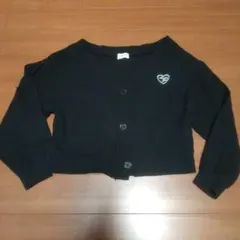 カーディガン 羽織り 黒 150