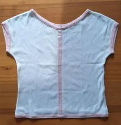 courreges クレージュ 半袖 リブ Tシャツ ホワイト ピンクのサムネイル