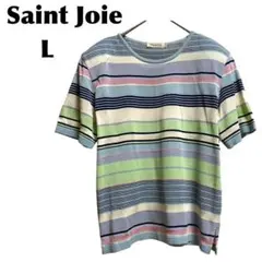 SAINT JOIE【L】半袖Tシャツ/カットソー 6色ボーダー 肩パットのサムネイル