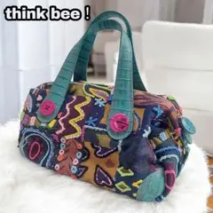 Think Bee！シンクビー　「リッピ」ミニボストンバッグ　ターコイズブルーのサムネイル