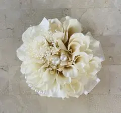 コサージュ/156クリームホワイト　ハンドメイド　卒業式　入学式　セレモニー