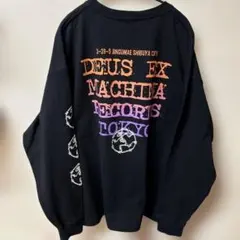 【美品】DEUS EX MACHINA 黒　長袖厚手カットソー　薄手スウェット