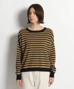 niko and... 2WAYネックデザイン ボーダーニット