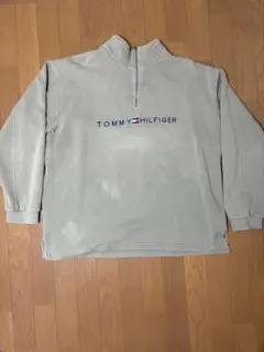 TOMMY HILFIGER ベージュ ハーフジップXXL