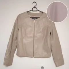 ラムレザージャケット ピンク