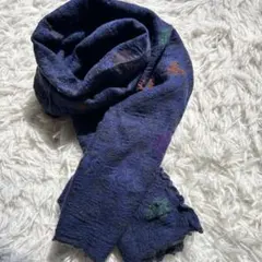 Vivienne Westwood 総柄ストール ネイビー