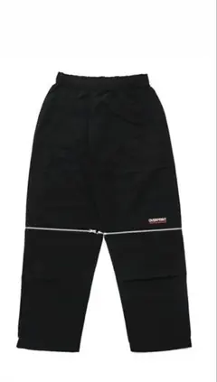 over print KNEE ZIP PANTS