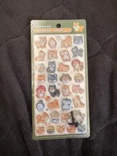 新品未開封　ボンボンドロップシール　柴犬　和柄　クーリア　日本犬　シール　正規品