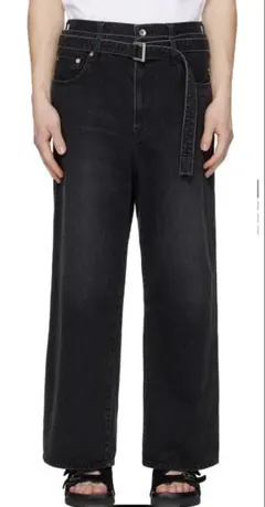 sacai レイヤードウエストベルテッドワイドデニムパンツ (Levi'sのサムネイル