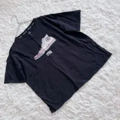 【コンバース】 (М) スニーカープリント半袖Tシャツ クルーネック 丈短め