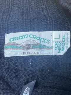 90s AranCrafts 100% Merino Wool カーディガン