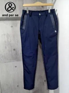 【極美品】アンパスィ　高機能　ストレッチ　メンズ ゴルフパンツ ネイビー　954 極美品】アンパスィ 高機能 ストレッチ メンズ ゴルフパンツ ネイビー