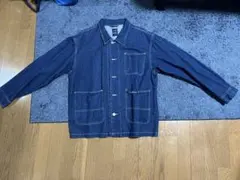 ダークブルー デニムカバーオール Lサイズ