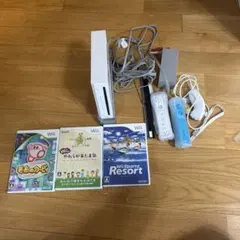 Nintendo Wii 本体 コントローラー2個　ソフト3本付