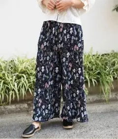 LOWRYSFARM 花柄　リブパンツ