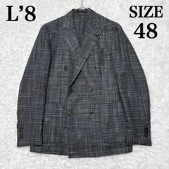 美品✨L’8 ロット テーラードジャケット アンコン シルク ダブルブレスト 緑