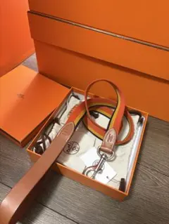 新品 HERMES 犬用 首輪&リードセット ロカバール スリム エルメス XS