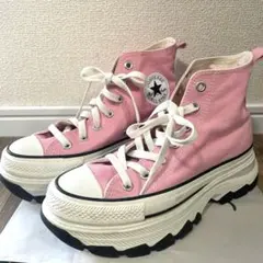 converse 厚底　スニーカー　ピンク