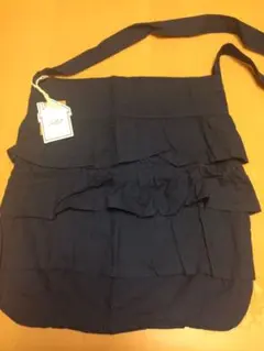 BUKURIN様　専用　布製 ショルダー パック ネイビー フリル