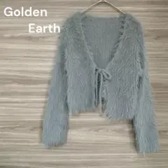 Golden Earth 【S】フリンジカーディガン グレー 長袖　訳あり