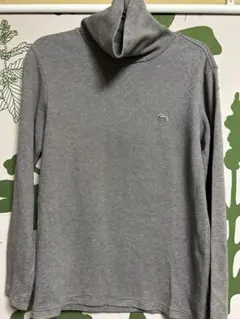 LACOSTE ブラウンボーダータートルネック カットソー サイズ2