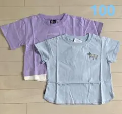 【新品】100cm プティマイン　半袖Tシャツ♡2枚セット