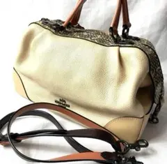 COACH コーチ　/レザーパイソン型押し2wayバッグ　69622