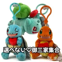 ポケモン 御三家 ぬいぐるみ キーホルダー 3点セット