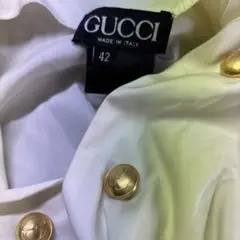 グッチ　洋服タグ　ボタン　リメイク　手芸　洋服　ヴィンテージ