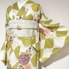 美品 有松絞り 浴衣 青系グラデーション 裄68 トールサイズ - メルカリ