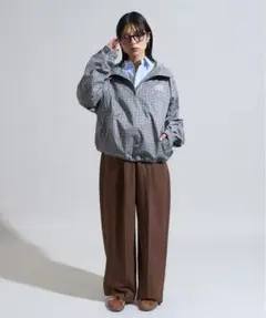 フリークスストア UMBRO チェック柄 ナイロンジャケット