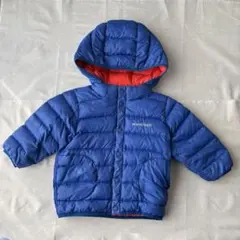 モンベル ダウンジャケット 90 リバーシブル 青×オレンジ 軽量　状態良