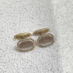 【セリーヌ】カフスボタン　Celine　ゴールド　シルバー　結婚式　馬車 ロゴ